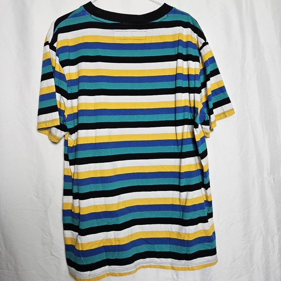 Guess Originals Striped Short Sleeve T-Shirt Men's Medium - Picture 2 of 7